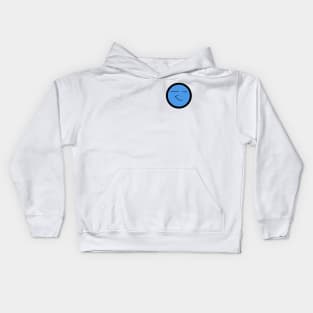 Blue Smirk Face Kids Hoodie